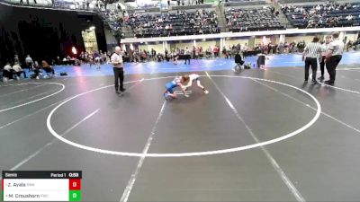 Boys 3rd-4th Grade - 67 Semis - Zayden Ayala, Sebolt Wrestling Academy vs Mason Croushorn, Powerhouse Wrestling Club