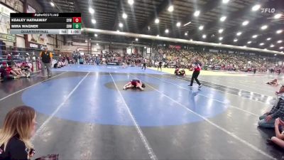 82 lbs Quarterfinal - Kealey Hathaway, Sutherland Youth Wrestling vs Mira Wagner, Sioux Valley Wrestling