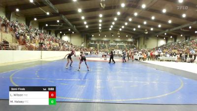 85-90 lbs Semifinal - Lilyana Wilson, The Storm Wrestling Center vs Monroe Halsey, PTC Wrestling