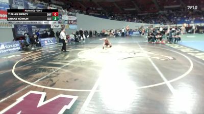 2A/1A Boys 132 Cons. Round 2 - Elias Piercy, Santiam Boys vs Drake Nowlin, Clatskanie Boys