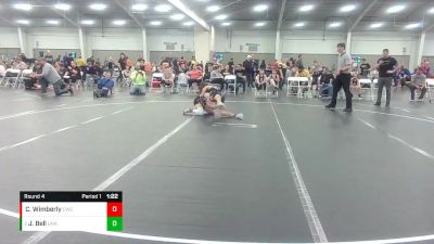 92-96 lbs Round 4 - Jelus Bell, Unattached vs Cale Wimberly, Canes Wrestling Club