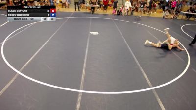 100 lbs Cons. Round 2 - Blaze Sevigny, SD vs Casey Koerner, IL