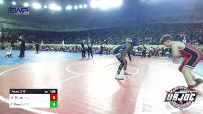 130 lbs Round Of 16 - Wyatt Sigler, Plainview Youth Wrestling Club vs Rachel Garcia, Standfast