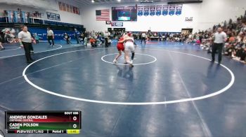 138 lbs 1st Place Match - Andrew Gonzales, Cheyenne Central vs Caden Polson, Laramie