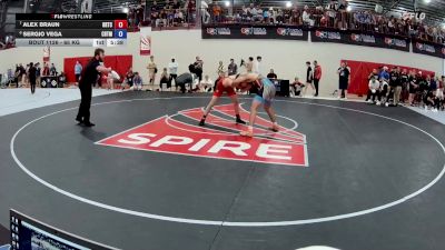 65 kg Cons. Round 3 - Alex Braun, Oklahoma Regional Training Center vs Sergio Vega, Cowboy RTC/ Titan Mercury Wrestling Club (TMWC)