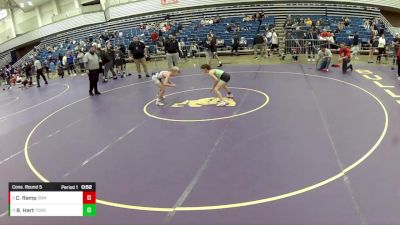 14U Boys - 80 lbs Cons. Round 5 - Cameron Ramp, Backyard Brawlers Midwest vs Brennan Hart, Team Donahoe Wrestling Club