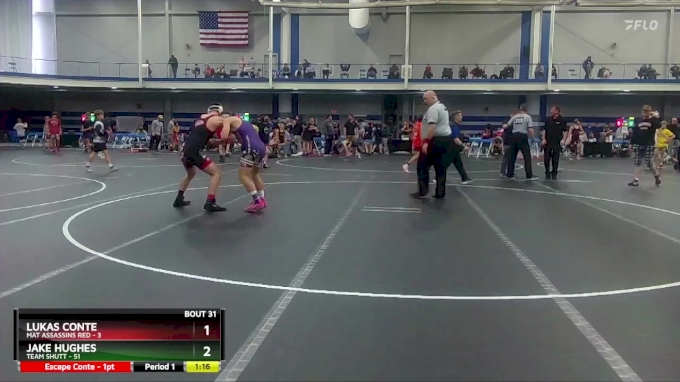 160 lbs Round 7 (10 Team) - Jake Hughes, Team Shutt vs Lukas Conte, Mat ...