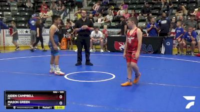 105 lbs Round 2 - Aiden Campbell, PA vs Mason Green, AK