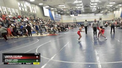 88 lbs Champ. Round 2 - Stranz Lomu, Team Pride Academy vs Lawson Cochran, Uintah Jr High Wrestling