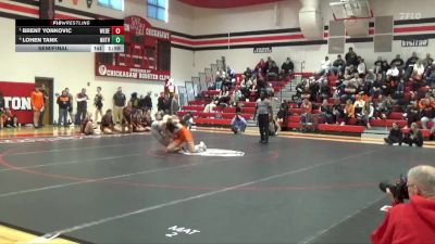 190 lbs Semifinal - Brent Yonkovic, West Delaware, Manchester vs Lohen Tank, NH/TV