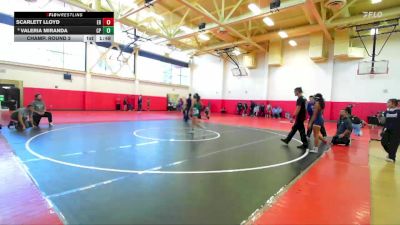 105 lbs Champ. Round 2 - Scarlett Lloyd, Eleanor Roosevelt vs Valeria Miranda, Canoga Park