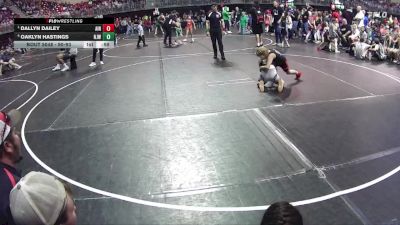 90-93 lbs Round 1 - Dallyn Dailey, Ainsworth vs Oaklyn Hastings, Norfolk Jr Wrestling
