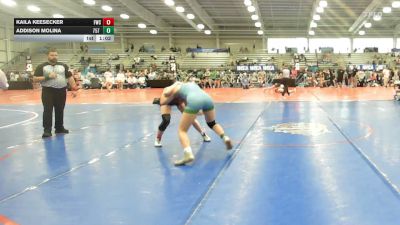120 lbs Rr Rnd 3 - Kaila Keesecker, Wrecking Crew Dream Crushers - HSG vs Addison Molina, 757 Sirens Blue - HSG