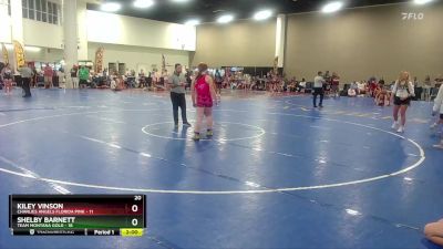 125 lbs Round 3 (8 Team) - Kiley Vinson, Charlies Angels Florida Pink vs Shelby Barnett, Team Montana Gold