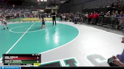 41-45 lbs 3rd Place Match - Abel Mireles, Washington vs Paisley Mannon, Steelclaw Wrestling Club