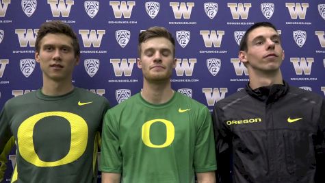 Blake Haney, Grant Grosvenor, Sam Prakel after qualifying DMR to NCAAs