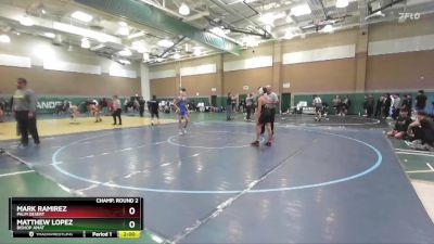 106 lbs Champ. Round 2 - Mark Ramirez, Palm Desert vs Matthew Lopez, Bishop Amat