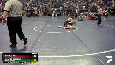 4A 106 lbs Cons. Round 2 - Spencer Sterling, Cardinal Gibbons vs Jacob Bone, Southeast Guilford