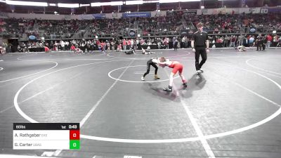 60 lbs Consi Of 8 #2 - Anden Rathgeber, East Kansas Eagles vs Gage Carter, Ubasa Wrestling Academy