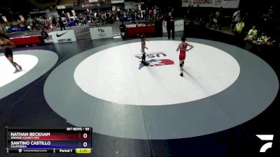 59 lbs 1st Place Match - Nathan Beckham, Orange County RTC vs Santino Castillo, California