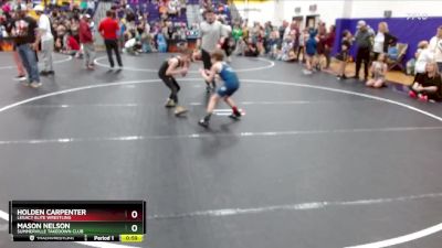 66 lbs Cons. Round 2 - Holden Carpenter, Legacy Elite Wrestling vs Mason Nelson, Summerville Takedown Club