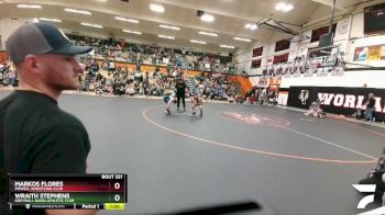 56 lbs Quarterfinal - Markos Flores, Powell Wrestling Club vs Wraith Stephens, Greybull Basin Athletic Club