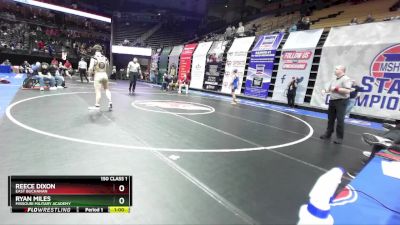 150 Class 1 lbs Cons. Round 2 - Reece Dixon, East Buchanan vs Ryan Miles, Missouri Military Academy