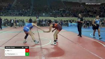 155 lbs Quarterfinal - Angel Lee, Lady Outlaws vs Grace Thompson, Northside Wrestling Academy