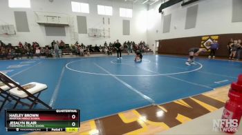 141-152 lbs Quarterfinal - Haeley Brown, Riverton Middle School vs Jesalyn Blair, Thermopolis Middle School