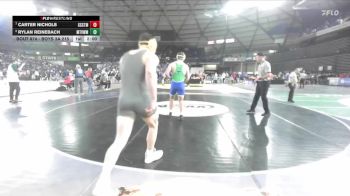 Boys 3A 215 lbs Quarterfinal - Carter Nichols, Shorecrest vs Rylan Reinebach, Mountain View