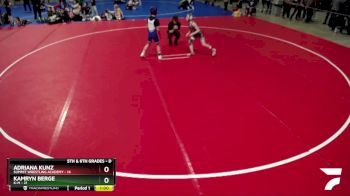 Round 2 - Kamryn Berge, K-M vs Adriana Kunz, Summit Wrestling Academy