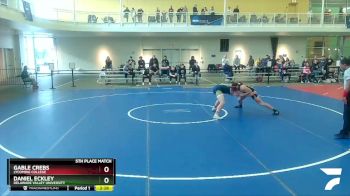 197 lbs 5th Place Match - Gable Crebs, Lycoming College vs Daniel Eckley, Delaware Valley University