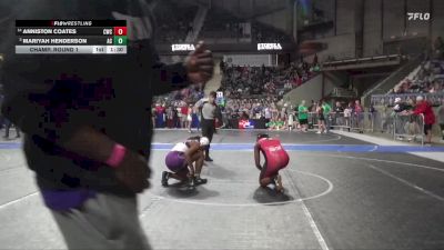 165 lbs Champ. Round 1 - Mariyah Henderson, Ark City vs Anniston Coates, Con-Kids Wrestling Club