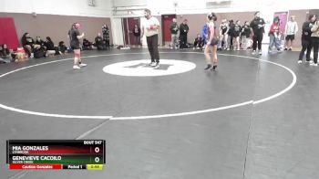 110 lbs Cons. Round 4 - Mia Gonzales, Lynbrook vs Genevieve Cacoilo, Silver Creek