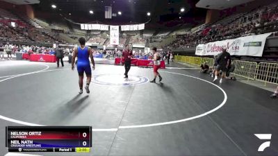 187 lbs Quarterfinal - Nelson Ortiz, California vs Neil Nath, Crusader Wrestling