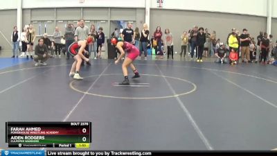 106 lbs Cons. Round 3 - Aiden Rodgers, Culpeper Warriors vs Farah Ahmed, Powerhouse Wrestling Academy