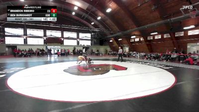 141 lbs Cons. Round 2 - Brandon Ribeiro, Ithaca vs Ben Burkhardt, Oswego State
