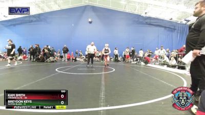 100 lbs Semis (4 Team) - Kam Smith, Firebird Elite vs Breydon Keys, Slyfox Black