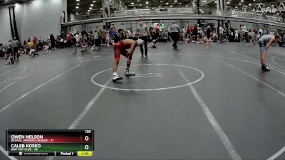 120 lbs Round 1 (4 Team) - Owen Nelson, Revival Uprising Orange vs Caleb Kosko, Grit Mat Club