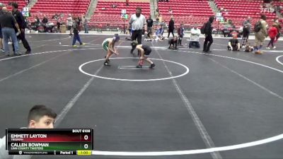 58 lbs Semifinal - Callen Bowman, Linn County Twisters vs Emmett Layton, Triumph