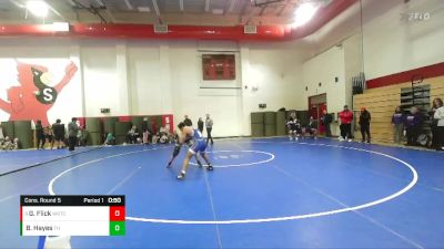 165 lbs Cons. Round 5 - Gabriel Flick, New Palestine vs Barrington Hayes, Pike