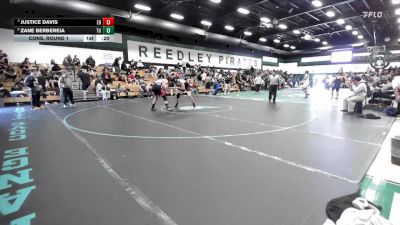 190 lbs Cons. Round 1 - Justice Davis, East Bakersfield vs Zane Berbereia, Tulare Union