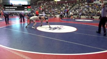 4A 132 lbs 3rd Place Match - Cole Baxter, Central Arkansas Christian School vs Zach Johntson, Southside Charter High School