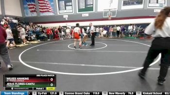 132 lbs 3rd Place Match - Wilkes Hawkins, St. Thomas Catholic vs Jesus Flores-Cantu, Cypress Creek