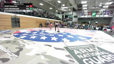 215 lbs Semis & 1st Wb (8 Team) - Kash Neugebauer, Parkston vs Wyatt Schilling, Stanley County