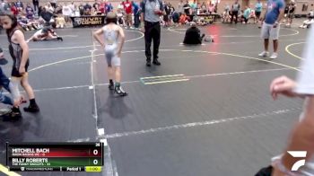60 lbs Quarterfinals (8 Team) - Mitchell Bach, Ragin Raisins WC vs Billy Roberts, The Funky Singlets