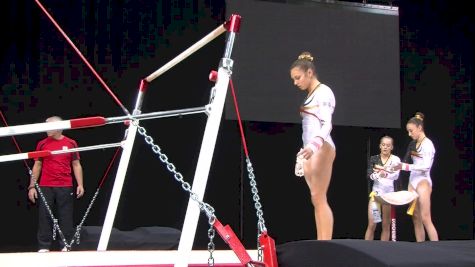 Laura Waem (Belgium) on Bars, Training Day 1 - Gymnix 2016