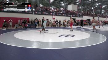 74 kg Champ. Rd Of 16 - Noah Nininger, SERTC- TMWC vs Clayton Jones, Michigan Wrestling Club