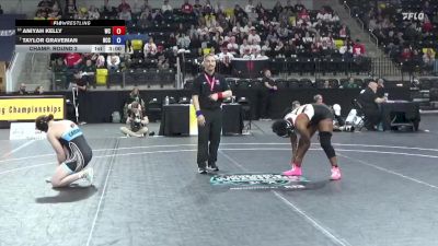 138 lbs Champ. Round 2 - Taylor Graveman, North Central College vs Aniyah Kelly, Wartburg