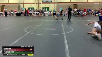 105-110 lbs Cons. Semi - Marie Sharp, Jersey 74 vs DJ Mabie, Skyline Middle School